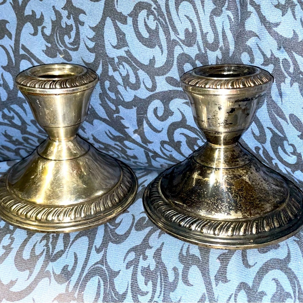 Sterling Silver Candle Sticks (2)